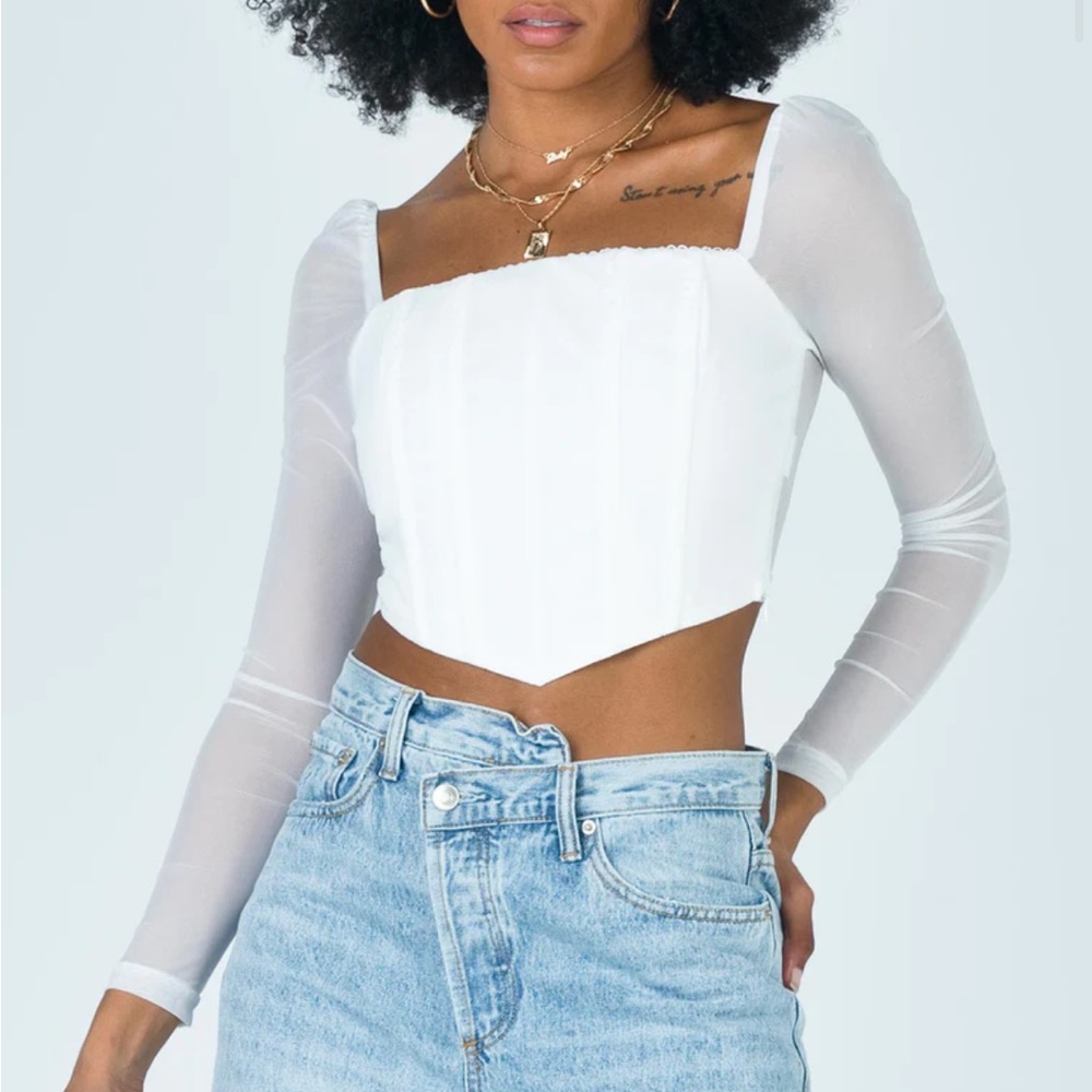 Princess Polly Beverly Long Sleeve Corset Top